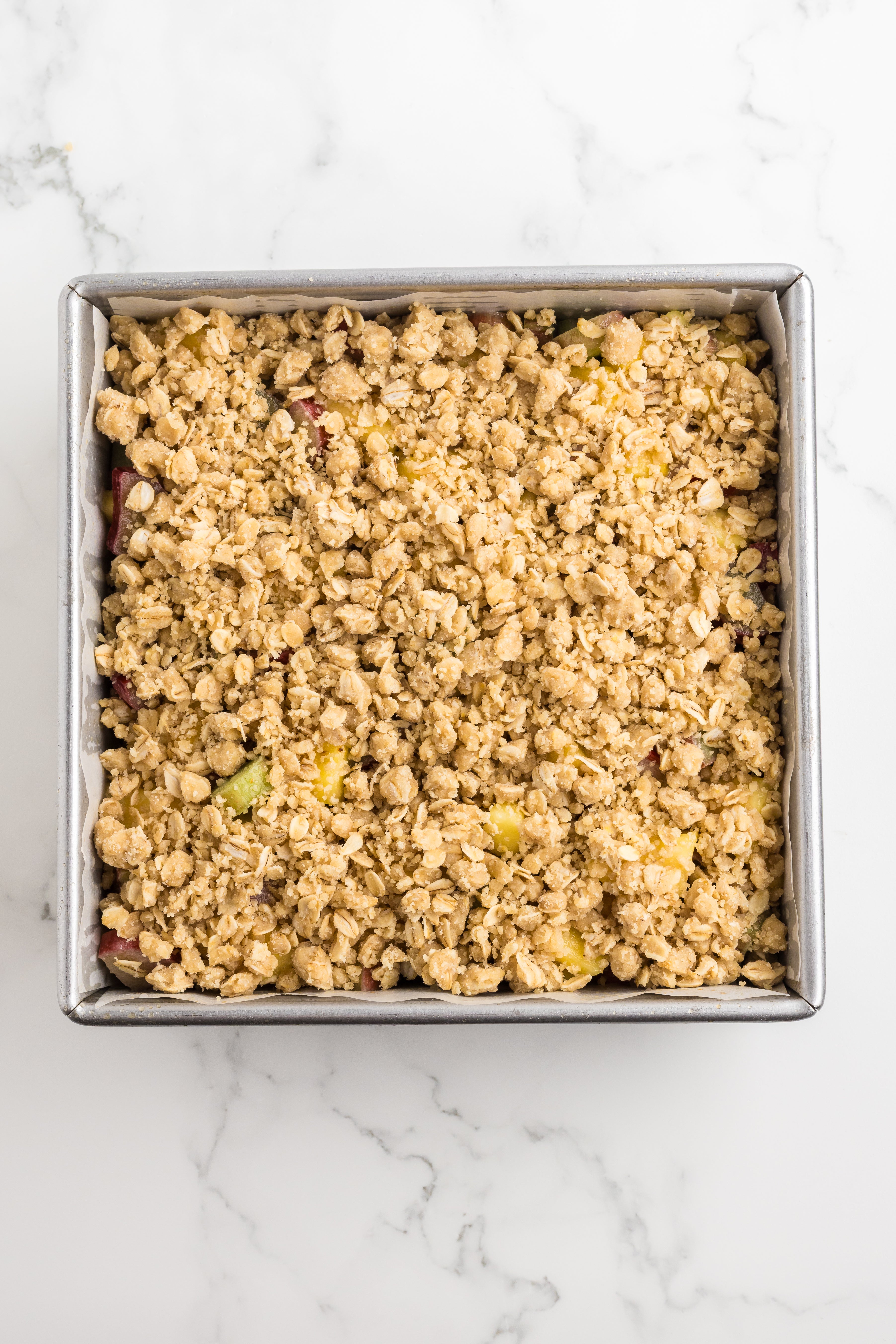 Rhubarb Pineapple Crumble Bars