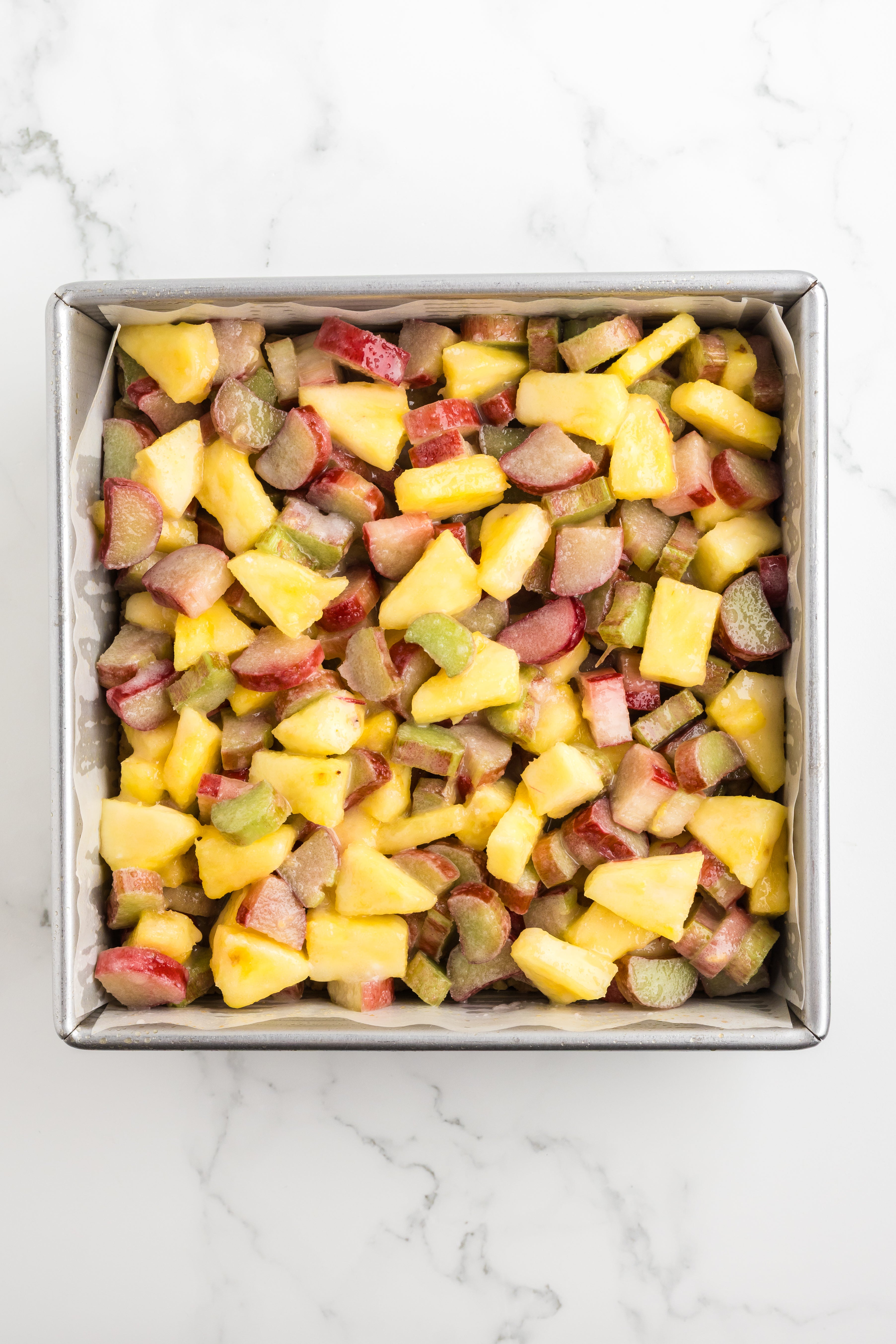 Rhubarb Pineapple Crumble Bars