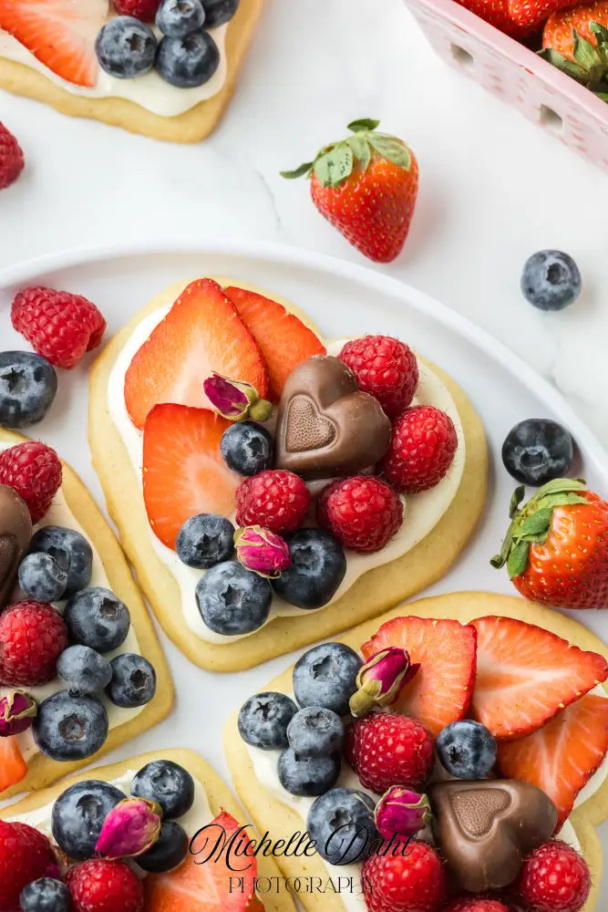Heart Fruit Pizzas