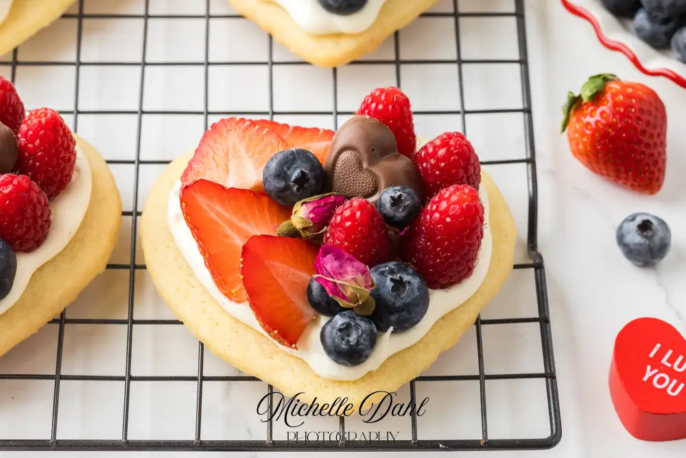 Heart Fruit Pizzas