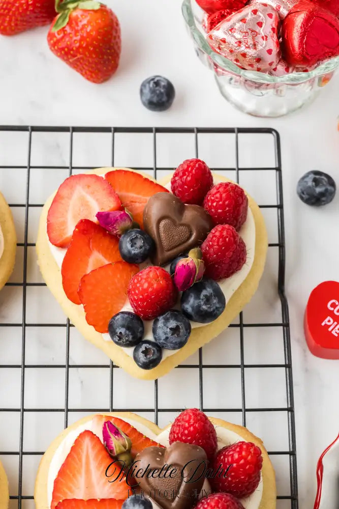 Heart Fruit Pizzas