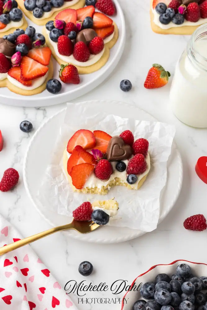Heart Fruit Pizzas