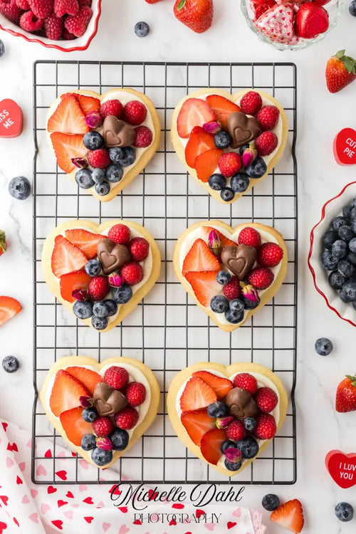 Heart Fruit Pizzas