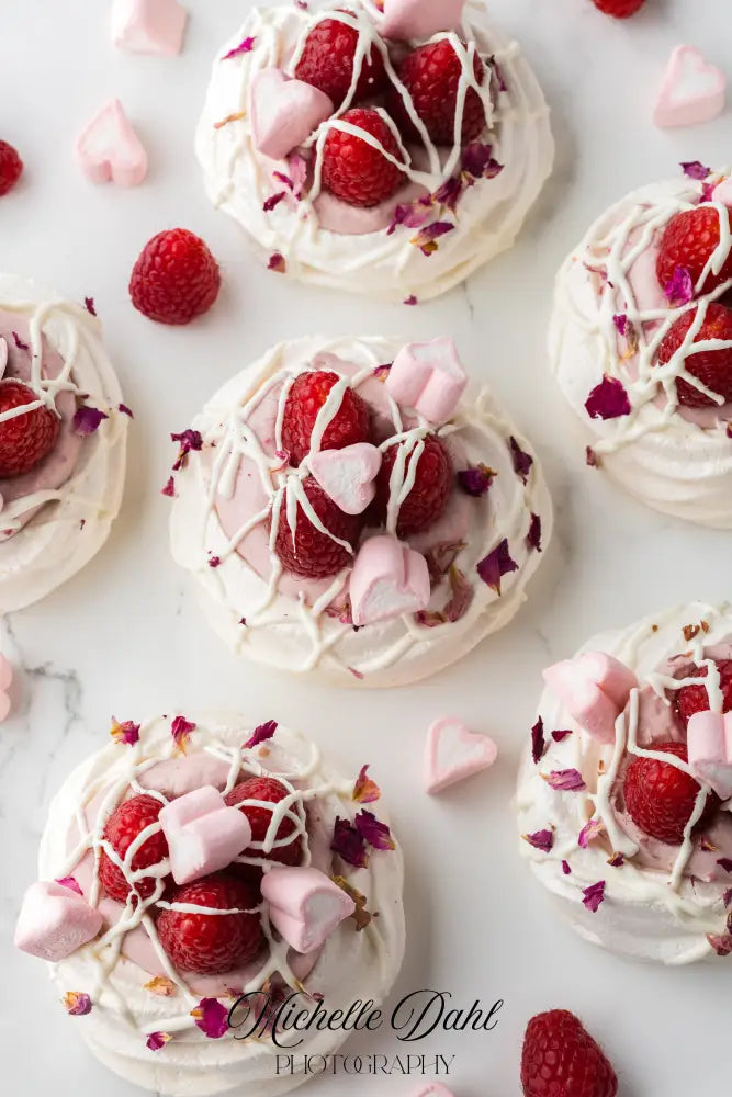 Raspberry Cheesecake Pavlovas