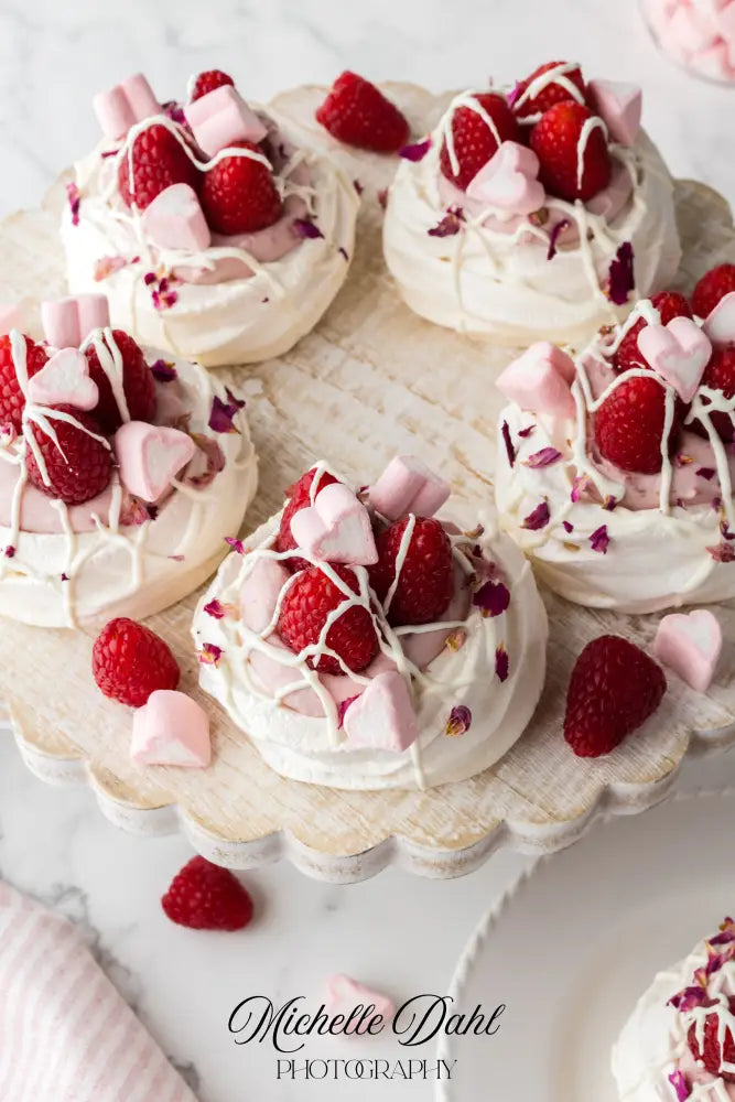 Raspberry Cheesecake Pavlovas