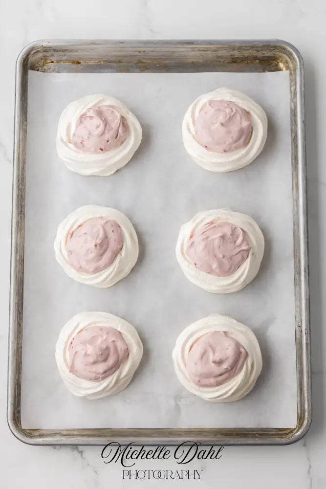 Raspberry Cheesecake Pavlovas