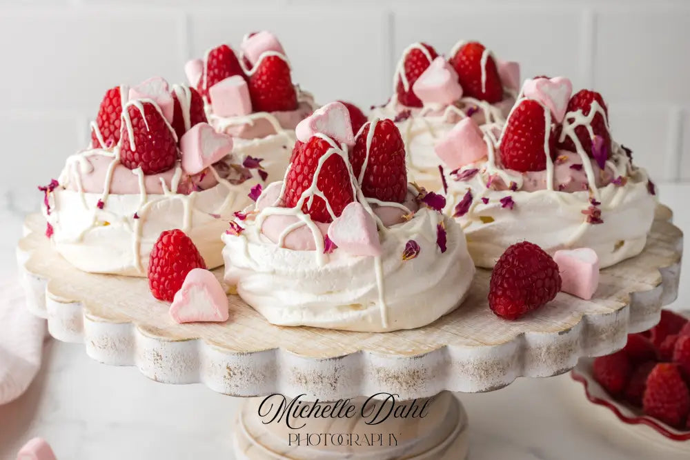 Raspberry Cheesecake Pavlovas