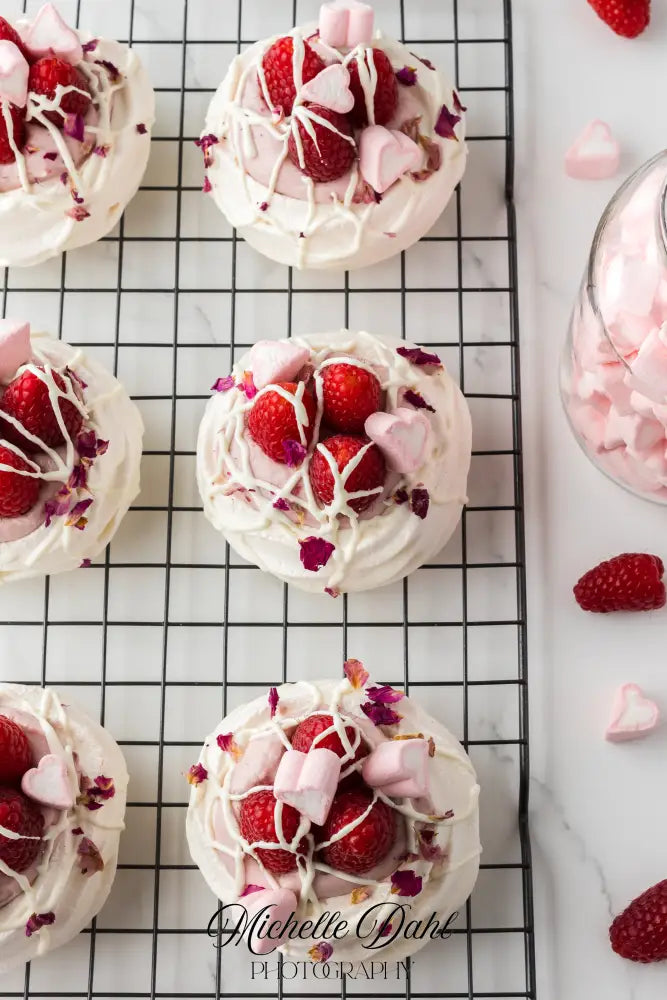 Raspberry Cheesecake Pavlovas