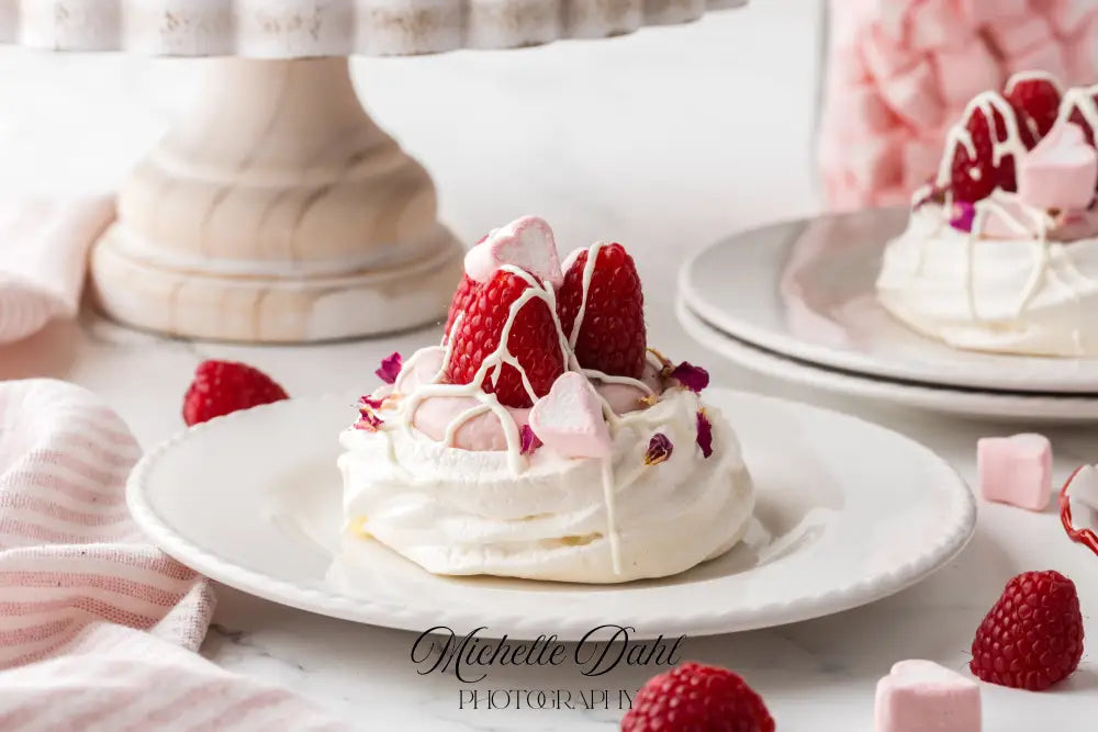 Raspberry Cheesecake Pavlovas