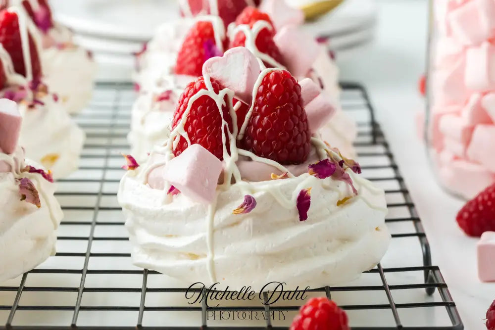 Raspberry Cheesecake Pavlovas