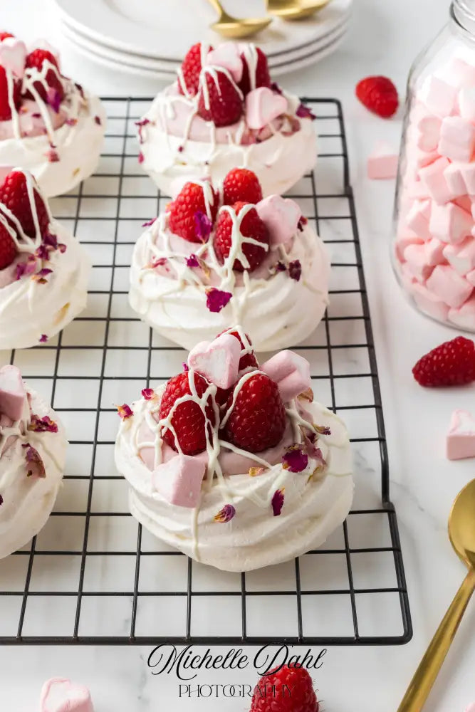Raspberry Cheesecake Pavlovas