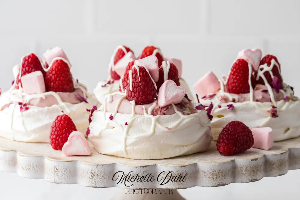 Raspberry Cheesecake Pavlovas