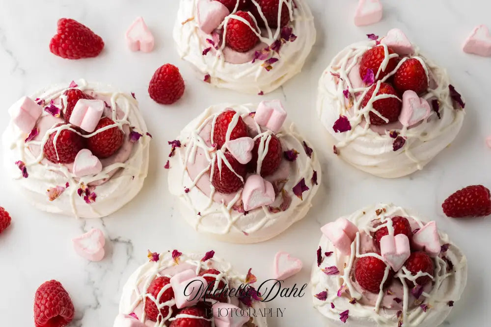 Raspberry Cheesecake Pavlovas