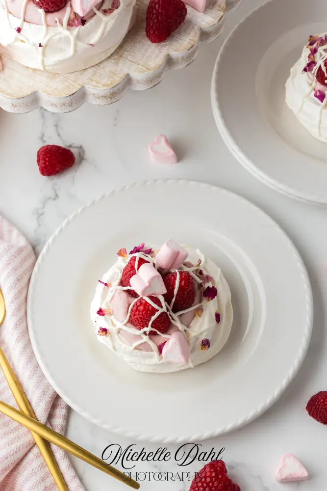 Raspberry Cheesecake Pavlovas