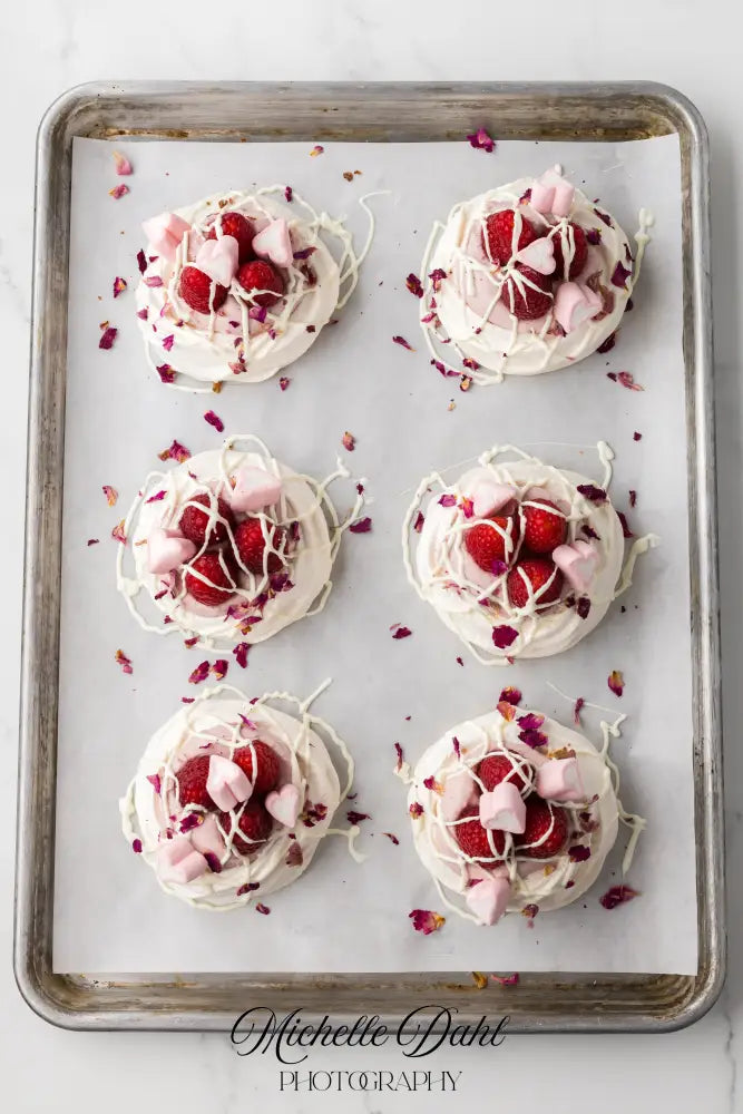 Raspberry Cheesecake Pavlovas