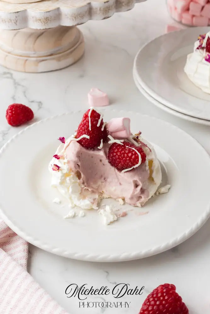 Raspberry Cheesecake Pavlovas