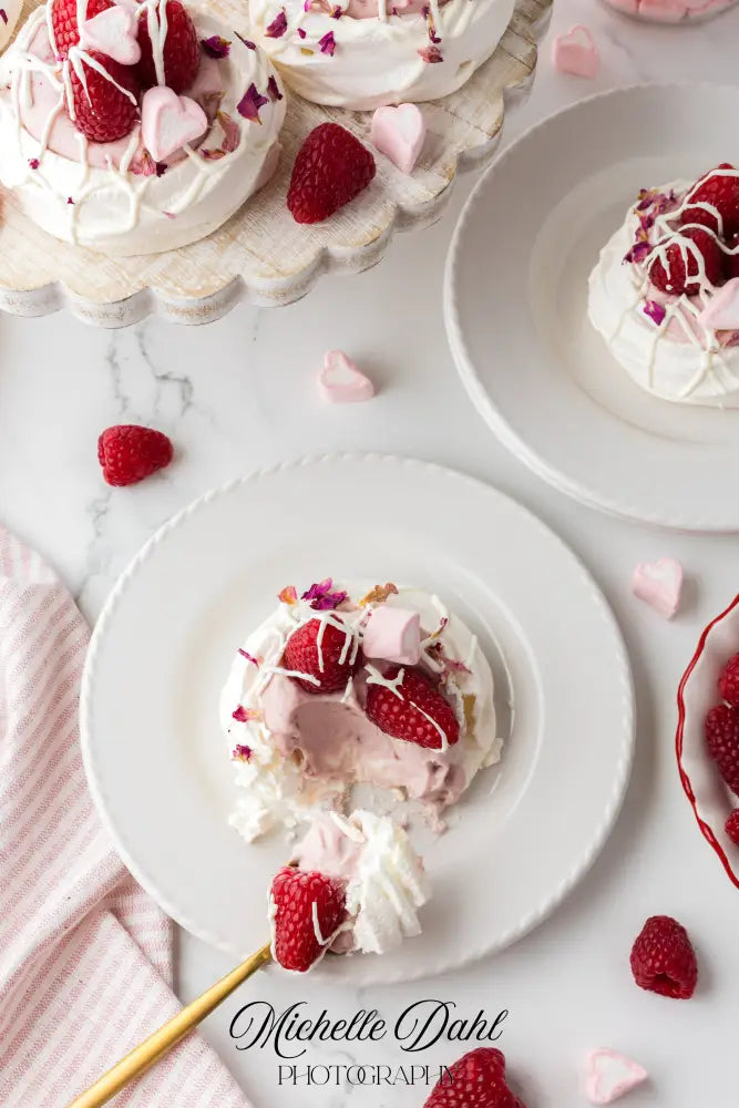 Raspberry Cheesecake Pavlovas