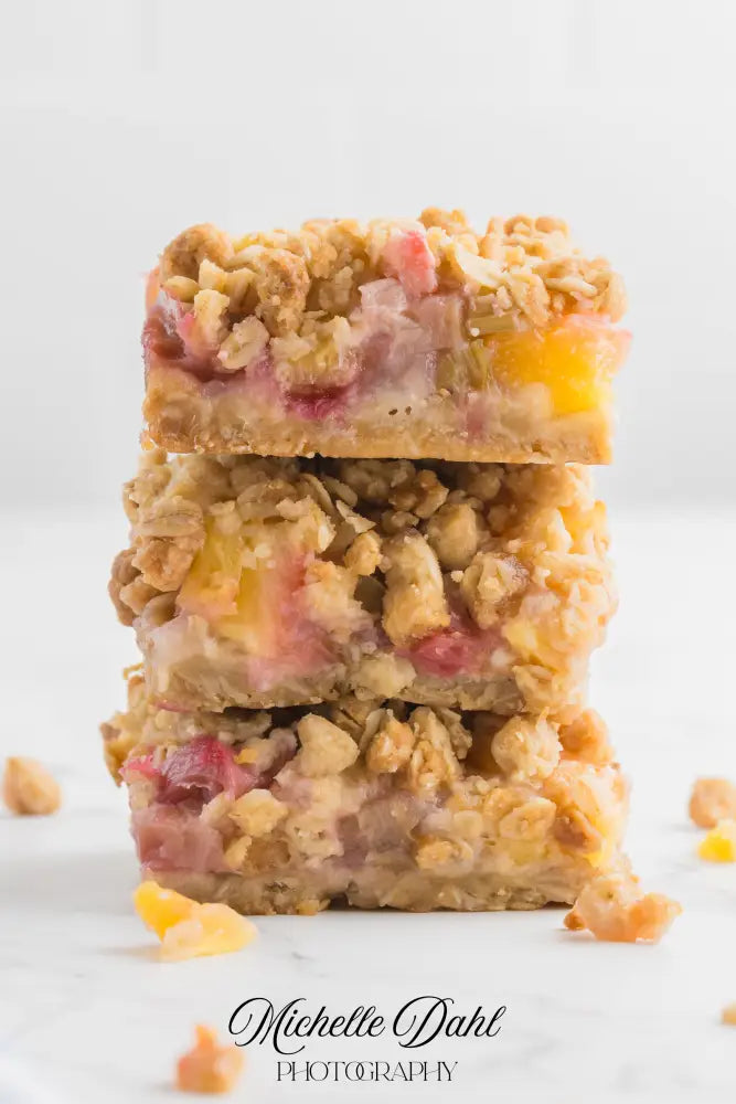 Rhubarb Pineapple Crumble Bars